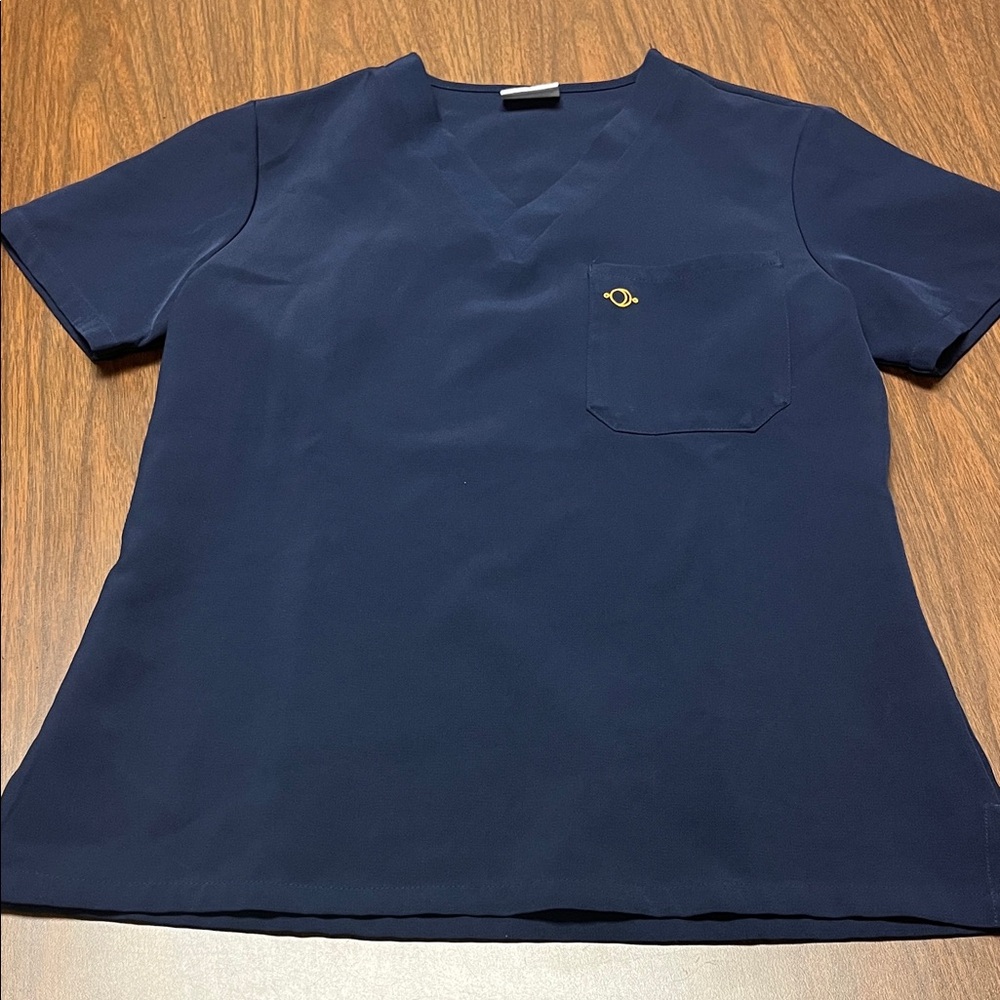 Luuna Navy Blue Astra Scrub Shirt, size small